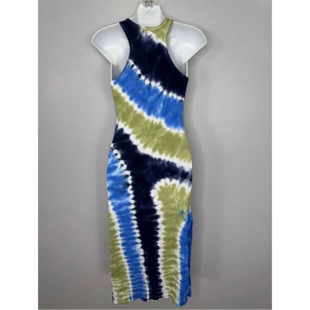 Price Firm YF & B Iggy Dress, Tie Dye Ribbed Midi Side Slit Racerback, XS - Picture 8 of 13
